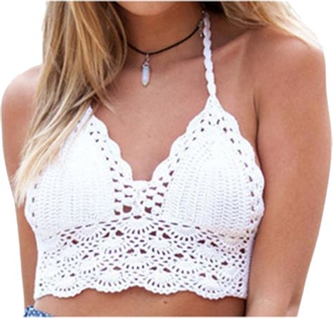 Yolia Femmes Crochet Tops Caracos T Soutien Gorge De Bikini La Main