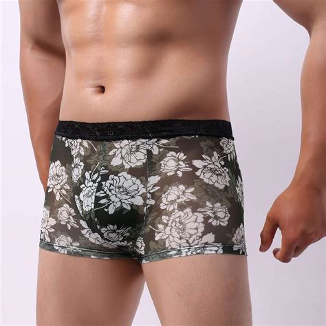 Sexy Durchsichtige Unterw Sche F R Herren Erotisch Sissy Slips F R Herren Gay Boxershorts
