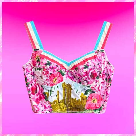 Floral Print Corset Top Beach Babe Bikini