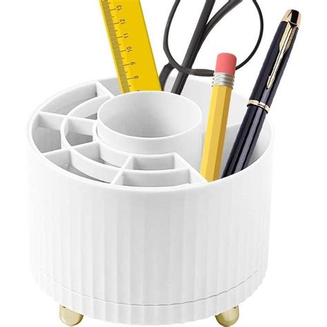 Pot Crayons Porte Stylo De Bureau Rotatif Degr S Porte Crayon