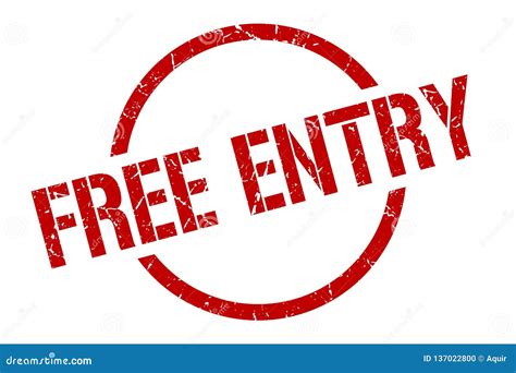 Free Entry Stamp Stock Vector Illustration Of Entry 137022800