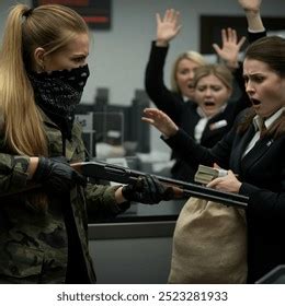 Ponytailed Blonde Woman Wearing Real Black AI Generated Image 2523563465 Shutterstock