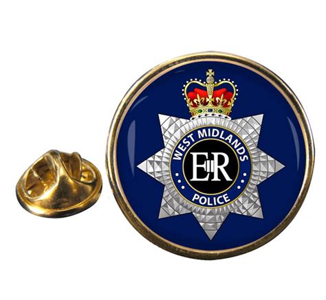 UK Gift Shop West Midlands Police Round Pin Badge