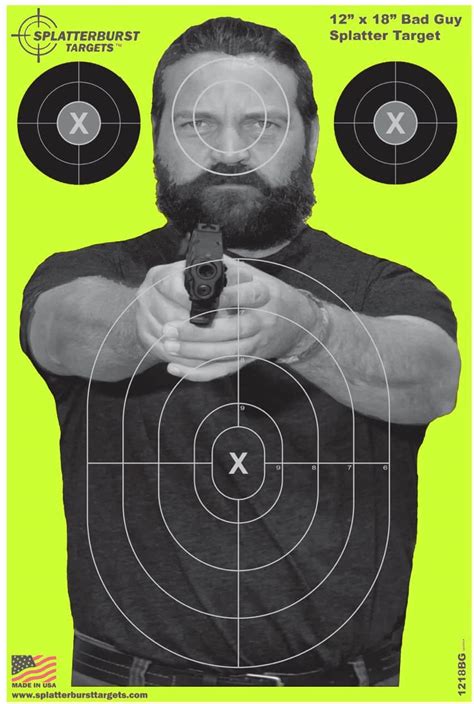 Bad Guy Shooting Target 12 X18 Inch Targets Unlimited