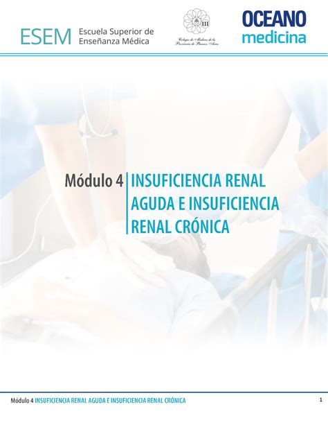 SOLUTION M4 Insuficiencia Renal Aguda E Insuficiencia Renal Cr Nica