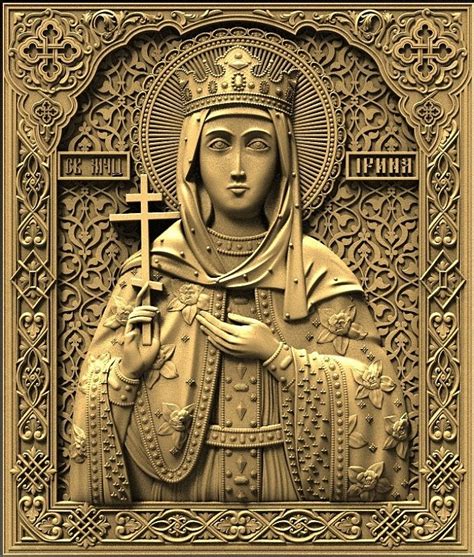 Икона святая Ирина - модель для ЧПУ скачать бесплатно
