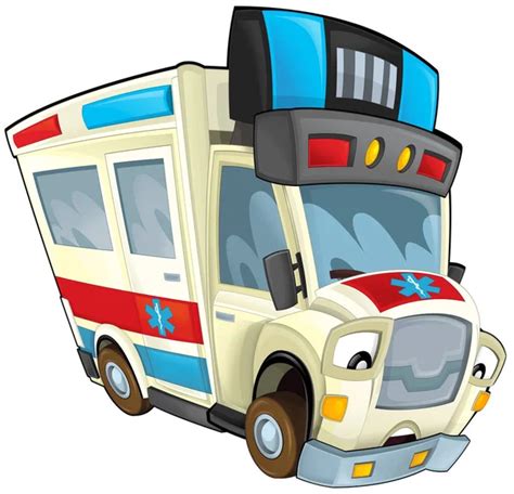 Cartoon Ambulance Caricature Stock Illustration By ©illustrator Hft