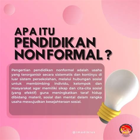 Apa Itu Pendidikan Non Formal Imadiklus