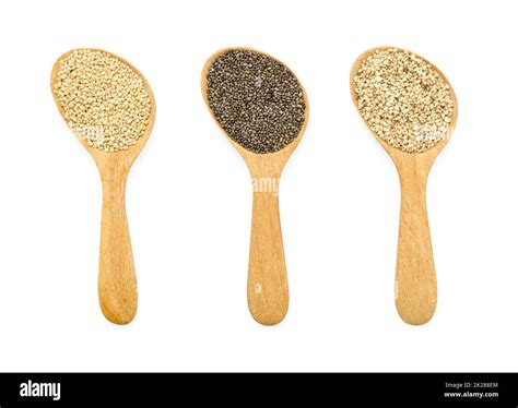 Organic Dry Healthy Seeds Consisted Of Chia Quinoa And Sesame In