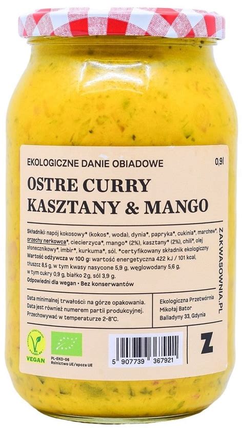 Curry Ostre Z Kasztanami I Mango Bio Ml Zakwasownia Zakwasownia