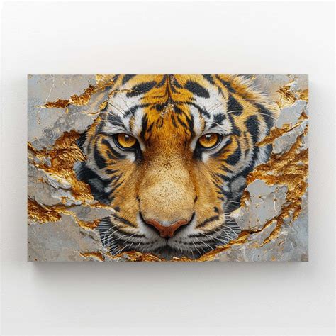 Living Room With Tiger Wall Art | MusaArtGallery™ | Tiger wall art