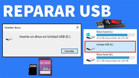 Inserte un disco en Unidad USB SOLUCIÓN 2022 Memoria USB no se deja