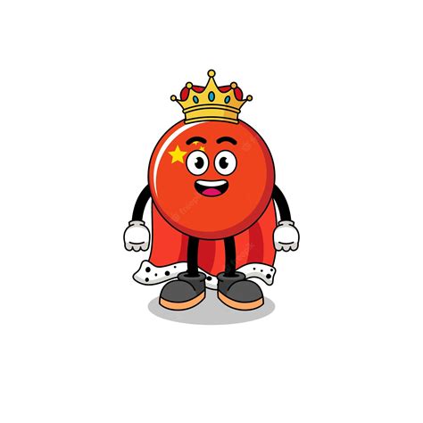 Premium Vector Mascot Illustration Of China Flag King