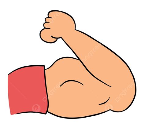 Flexing Arm Cartoon