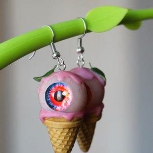 Прикольные серьги, Готические серьги, Летние украшения - Etsy