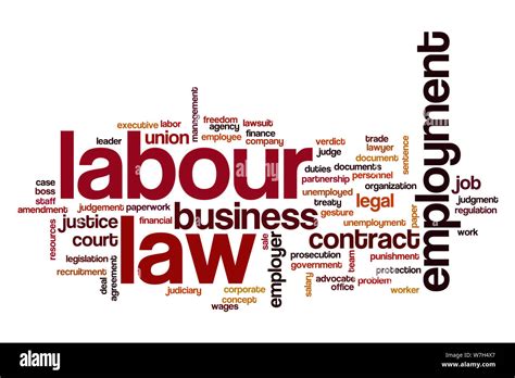 Labour Law Word Cloud Stock Photo Alamy