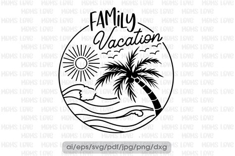 Family Vacation Beach Vacay Summer Graphic by Moms LoveCreative Fabrica