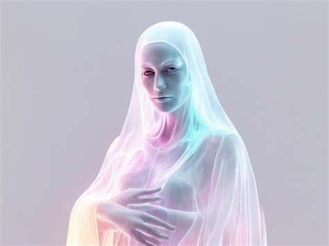 Premium Ai Image Hijab Model Holographic Cyber Babe