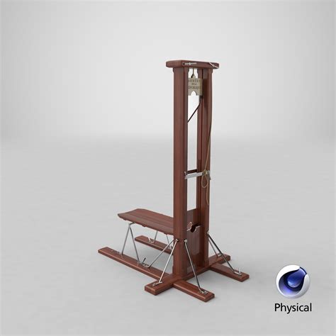 Vintage 19th Century French Guillotine 3D Model $59 - .3ds .blend .c4d ...