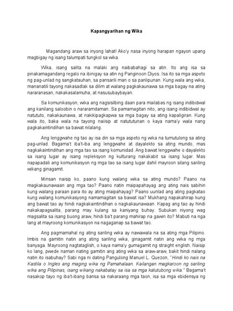 Sample Ng Pagsulat Talumpati Matatas Pagsula Mga Uri At Halimbawa Nito