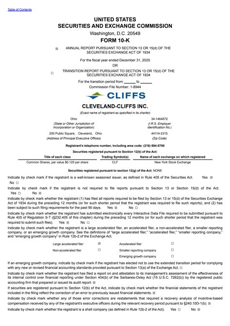 CLF Q4 2025 Earnings Report on 2/9/2026