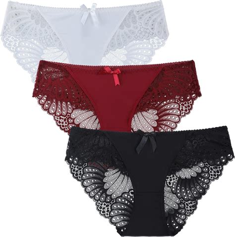 Levao Women Lace Underwear Sexy Hi Cut Hipster Panties Seamless Bikini Multipack S XL Amazon