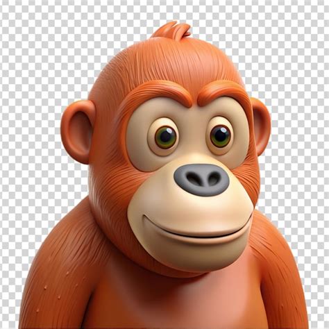 Premium Psd A Happy Monkey On Transparent Background