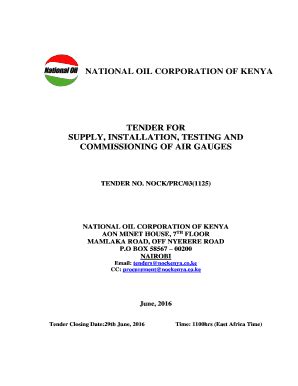 Fillable Online Nationaloil Co Republic Of Kenya National Oil