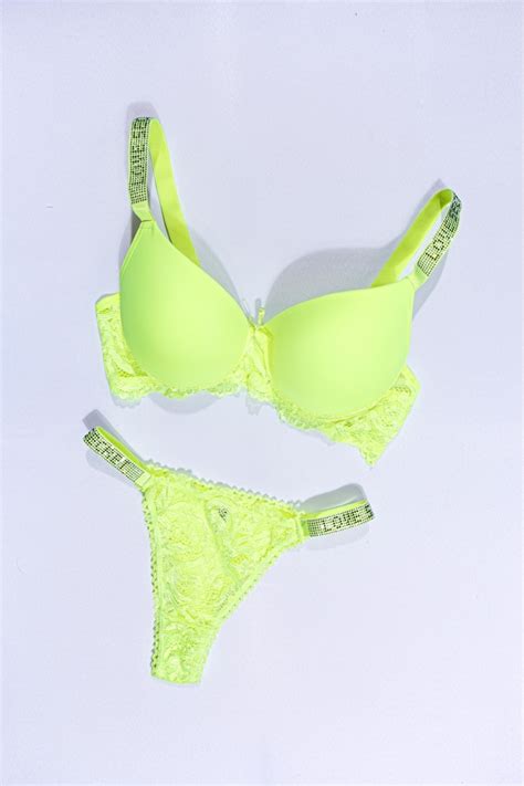 Tılsım Lingerie Neon Sarı Love Secret Taşlı Mikro Dolgulu Sütyen Takım Fiyatı Yorumları