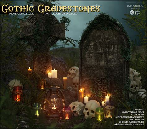 Gothic Gravestones Daz Studio by cosmosue on DeviantArt