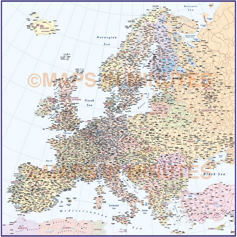 Europe Political Map With Roads In Illustrator And Freehand