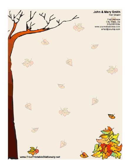 Autumn Stationery - Worksheets Library