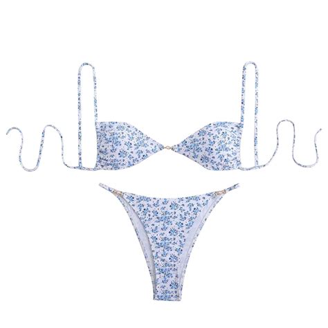 Gpaecead Women S Two Piece Bikini Spaghetti Strap Swimsuit Triangle Bathing Suits Bikini Sets S