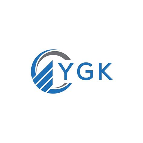 YGK Flat accounting logo design on white background. YGK creative ...