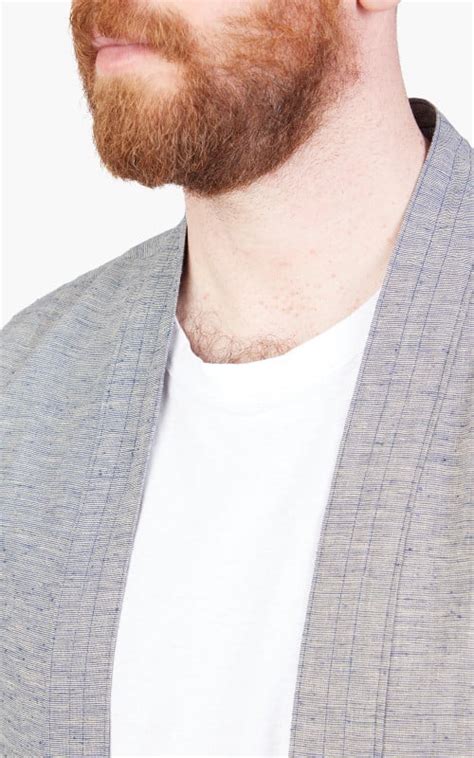 Naked Famous Denim Kimono Shirt Linen Cotton Nep Blue Cultizm