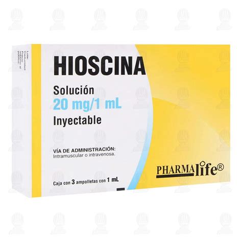 Hioscina Mg Ml Soluci N Inyectable Ampolletas De Ml Pharmalife