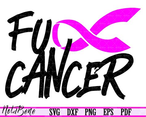 Fuck Cancer Svg Cancer Ribbon Svg Cancer Survivor Svg Etsy