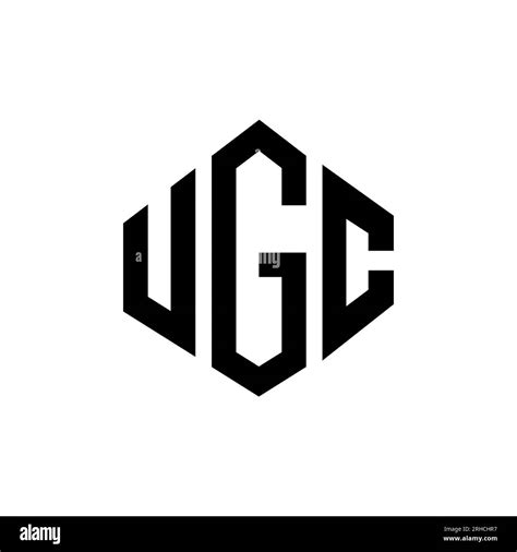 Ugc Letter Logo Design With Polygon Shape Ugc Polygon And Cube Shape