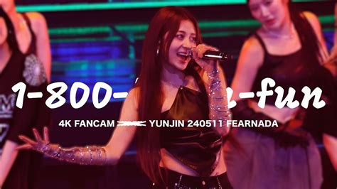 4K1 800 hot n fun240511 FAN MEETING FEARNADA LE SSERAFIM YUNJIN FANCAM 윤진 직캠 YouTube