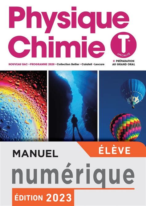 Physiquechimie Terminales Manuel Numérique élève Premium Ed 2020