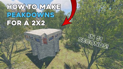 How To Make Peekdowns For A 2x2 In 51 Seconds Rust 2021 Youtube