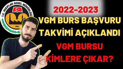 2023 VGM BURS BAŞVURUSU NE ZAMAN VGM BURS BAŞVURU TARİHLERİ AÇIKLANDI