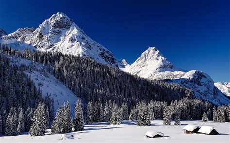 winter wonderland hd mountain snow wallpaper