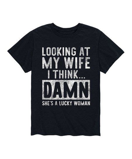 Instant Message Mens Black She S A Lucky Woman Tee Men Message