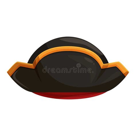 Black And Gold Tricorn Hat Evoking Pirate Era Fashion Stock Illustration Illustration Of