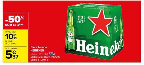Promo Bi Re Blonde Heineken Chez Carrefour Icatalogue Fr