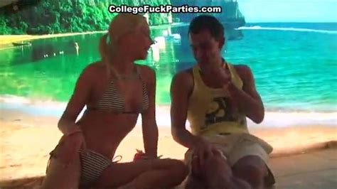 COLLEGE FUCK PARTIES Steamy Threesome At Party Porn Videos
