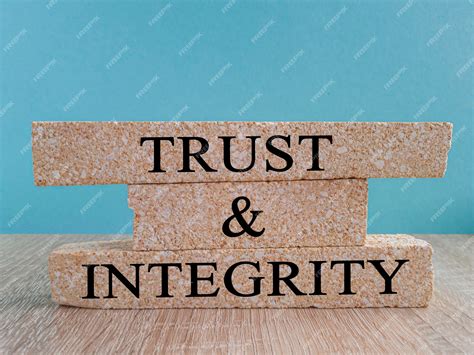 Premium Photo | Trust and integrity symbol concept words trust and