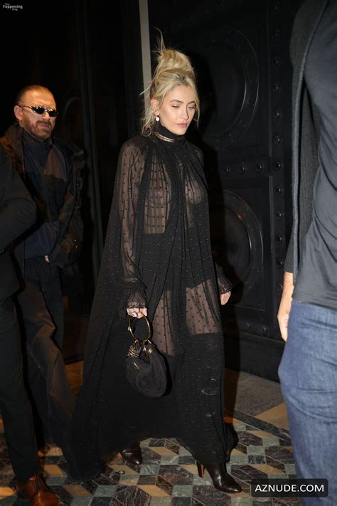 Paris Jackson Sexy Spotted Flashing Her Hot Breasts In A Beautiful Sheer Dress At Costes Party