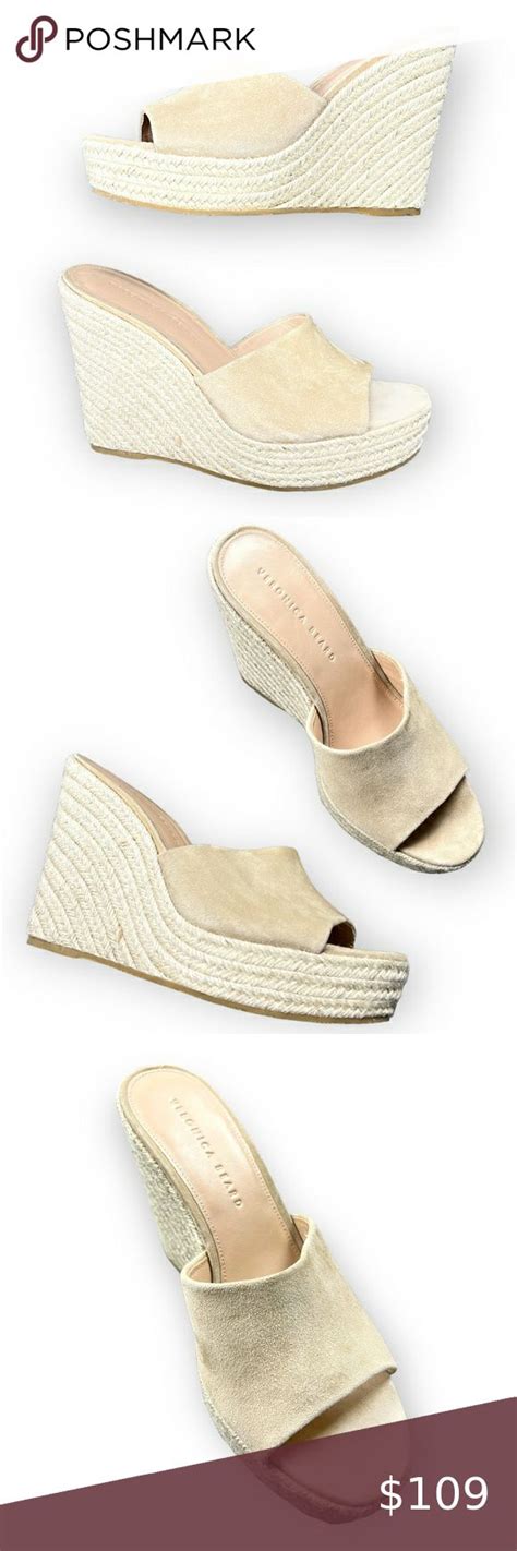 Veronica Beard Dali Suede Tan Sand Braided Slip On Espadrille Wedge